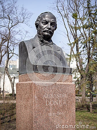 Alexandru Donici bust Editorial Stock Photo