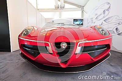 Alfa Romeo Disco Volante Touring on display during Singapore Yacht Show at One Degree 15 Marina Club Editorial Stock Photo