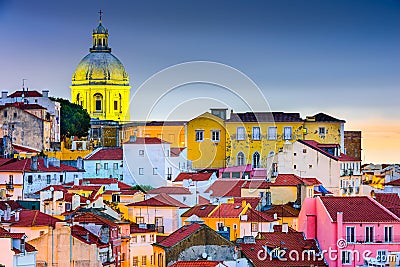 Alfama Lisbon Stock Photo