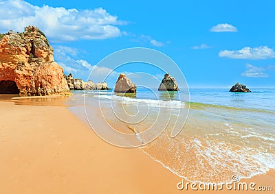 Algarve beach Dos Tres Irmaos Portugal Stock Photo