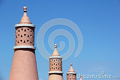 Algarve chimneys Stock Photo