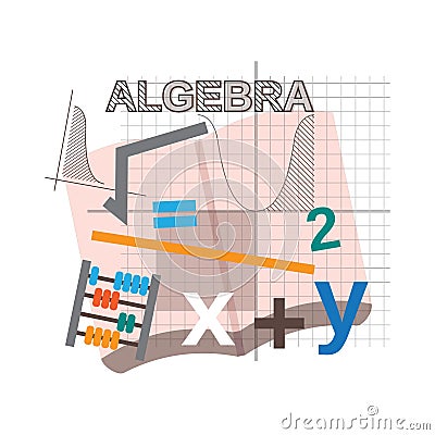 Algebra concept design. Vector illustration decorative design Vector Illustration