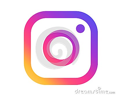 Instagram social media icon Symbol Logo Vector Cartoon Illustration