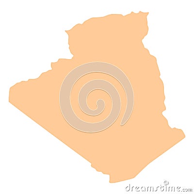 ALGERIA. Map Of ALGERIA Vector silhouette. Vector Illustration