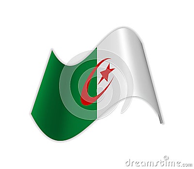 Algerian flag. Vector Illustration
