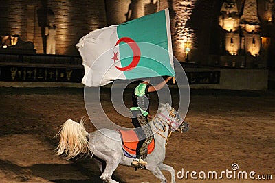 Algerian flag Editorial Stock Photo
