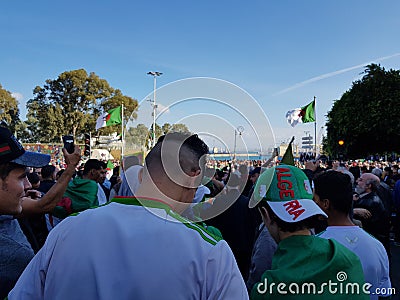 Algerians manifesting against the regime Editorial Stock Photo