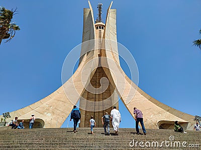 Algiers martyrs memorial (mÃ©morial des martyrs - Makam E'chahid) Editorial Stock Photo