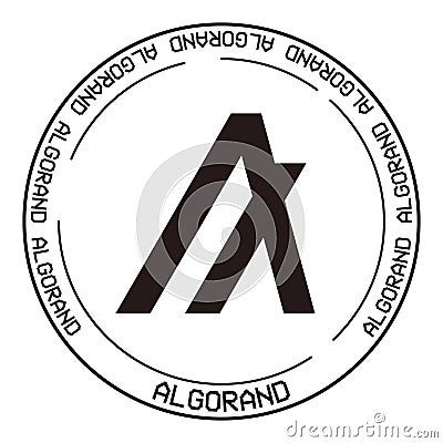 Algorand ALGO cryptocurrency vector symbol. Blockchain currency flat logo Vector Illustration
