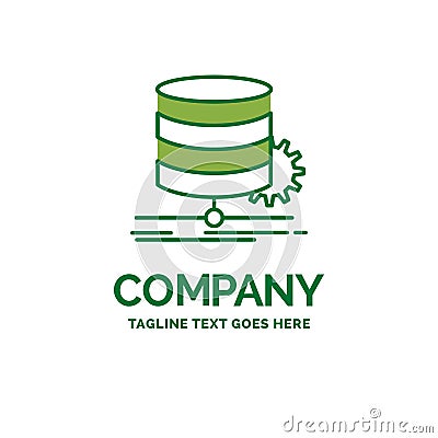 Algorithm, chart, data, diagram, flow Flat Business Logo templat Vector Illustration