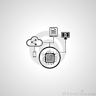 algorithm simple isolated icon. algorithm simple isolated vector icon. algorithm simple isolated vector icon Vector Illustration