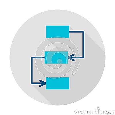 Algorithm Structure Circle Icon Vector Illustration