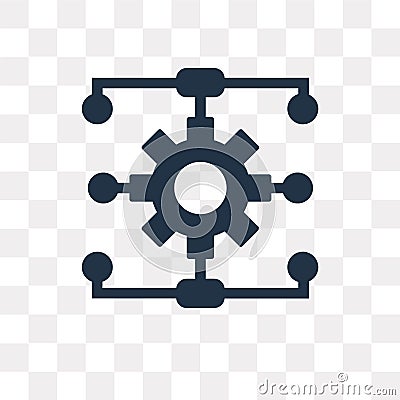 Algorithm vector icon isolated on transparent background, Algorithm transparency concept can be used web and mobile Vector Illustration