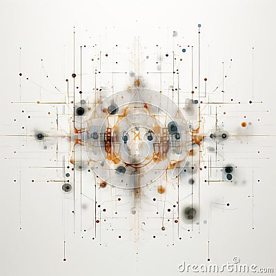 Algorithmic Art Array Isolated On White Background Design Stock Photo