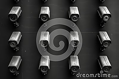 Algorithmic security in CCTV systems enhances surveillance, monitoring behavioral anomalies with leading safety protocols to secur Cartoon Illustration