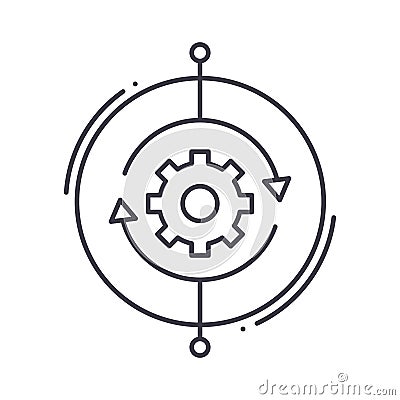 Algorithms icon, linear isolated illustration, thin line vector, web design sign, outline concept symbol with editable Vector Illustration