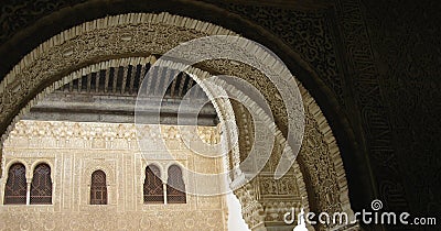 Alhambra arches Stock Photo