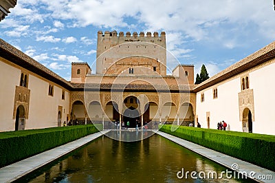 Alhambra court of myrtles Stock Photo
