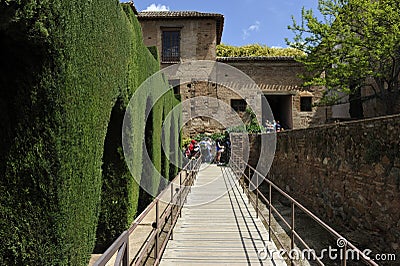 Alhambra, Entrance of the Nasrid Palaces, Granada, Editorial Stock Photo