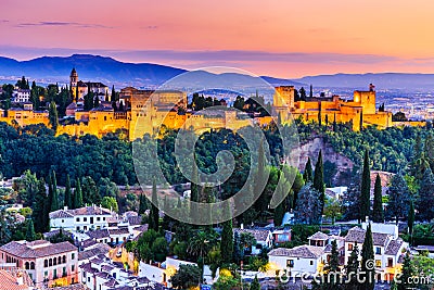 Alhambra of Granada, Spain Stock Photo