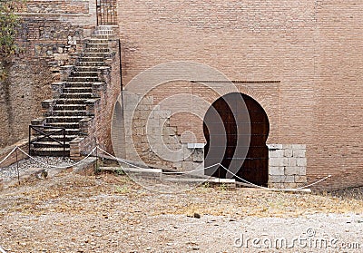 Alhambra Mudejar Door Stock Photo