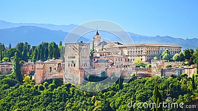 Alhambra Palace complex in Spanish Granada Stock Photo