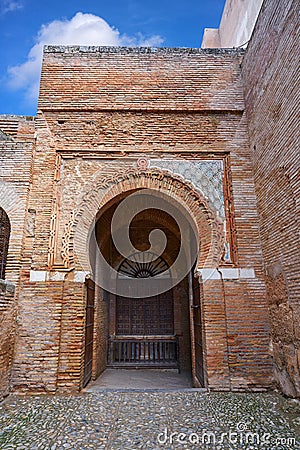 Alhambra Puerta de la Justicia in Granada Editorial Stock Photo