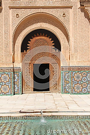 Ali Ben Youssef Madrasa Stock Photo