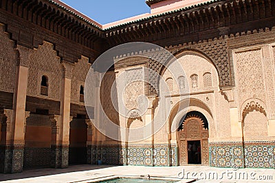 Ali Ben Youssef Madrasa Stock Photo