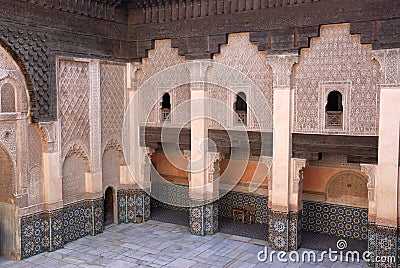 Ali Ben Youssef Madrassa in Marrakech, Morocco. Stock Photo