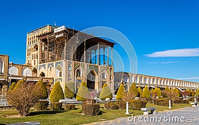 Ali Qapu Palace on Naqsh-e Jahan Square in Isfahan Stock Photo