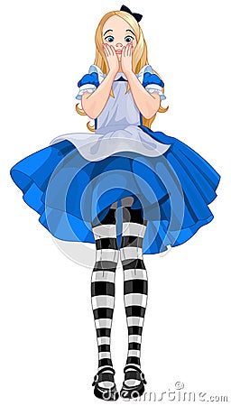 Alice Grow-up Vector Illustration