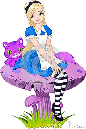 Alice in Wonderland Vector Illustration