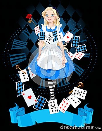 Alice in wonderland Vector Illustration