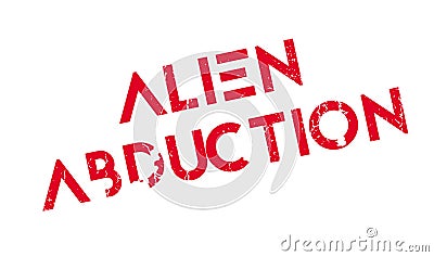 Alien Abduction rubber stamp Vector Illustration