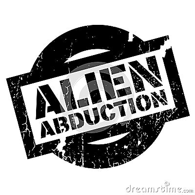 Alien Abduction rubber stamp Vector Illustration