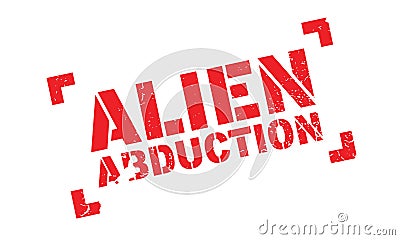 Alien Abduction rubber stamp Vector Illustration