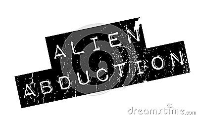 Alien Abduction rubber stamp Vector Illustration