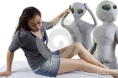 Alien Abduction Stock Photo