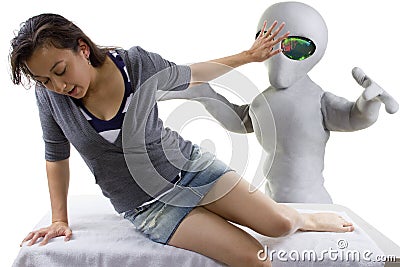 Alien Abduction Stock Photo