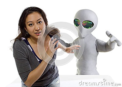 Alien Abduction Stock Photo