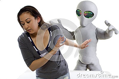 Alien Abduction Stock Photo