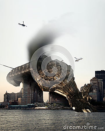 Alien crash Stock Photo