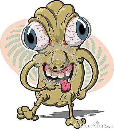 Alien Creature Vector Illustration