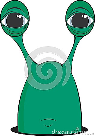 Alien face Vector Illustration