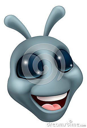 Alien Grey Gray Fun Cartoon Character Stock Photo