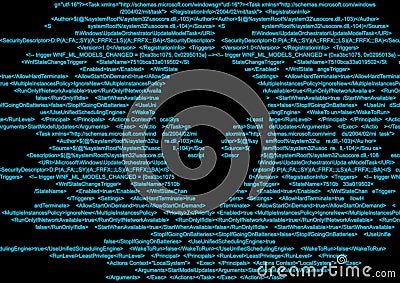 Pioctogram of a alien in code Stock Photo