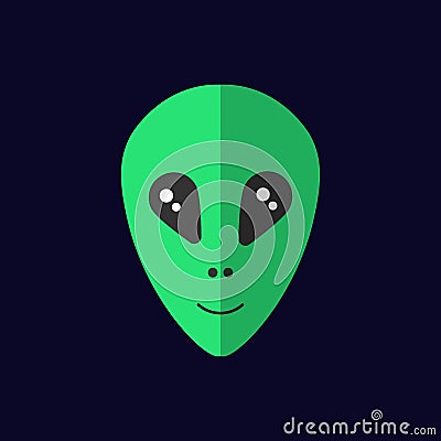 Alien Head Vector Icon Vector Illustration