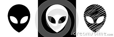 Alien head Vector Illustration