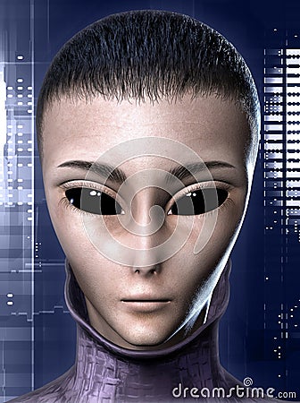 Alien human hybrid Stock Photo
